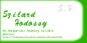 szilard hodossy business card